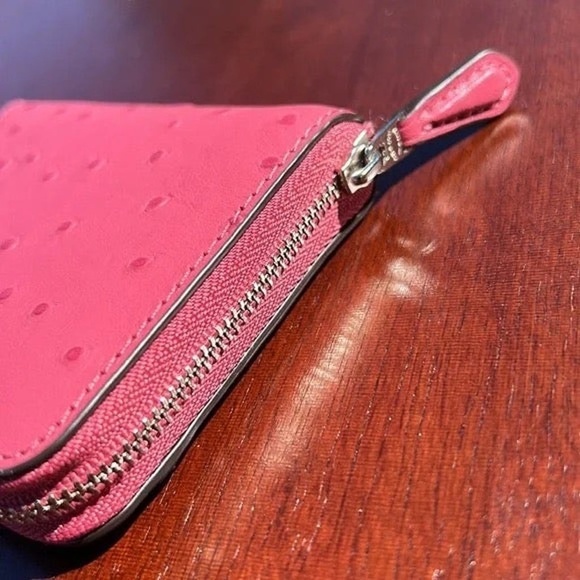 New Coach ostrich-embossed zip around wallet - Picture 7 of 11